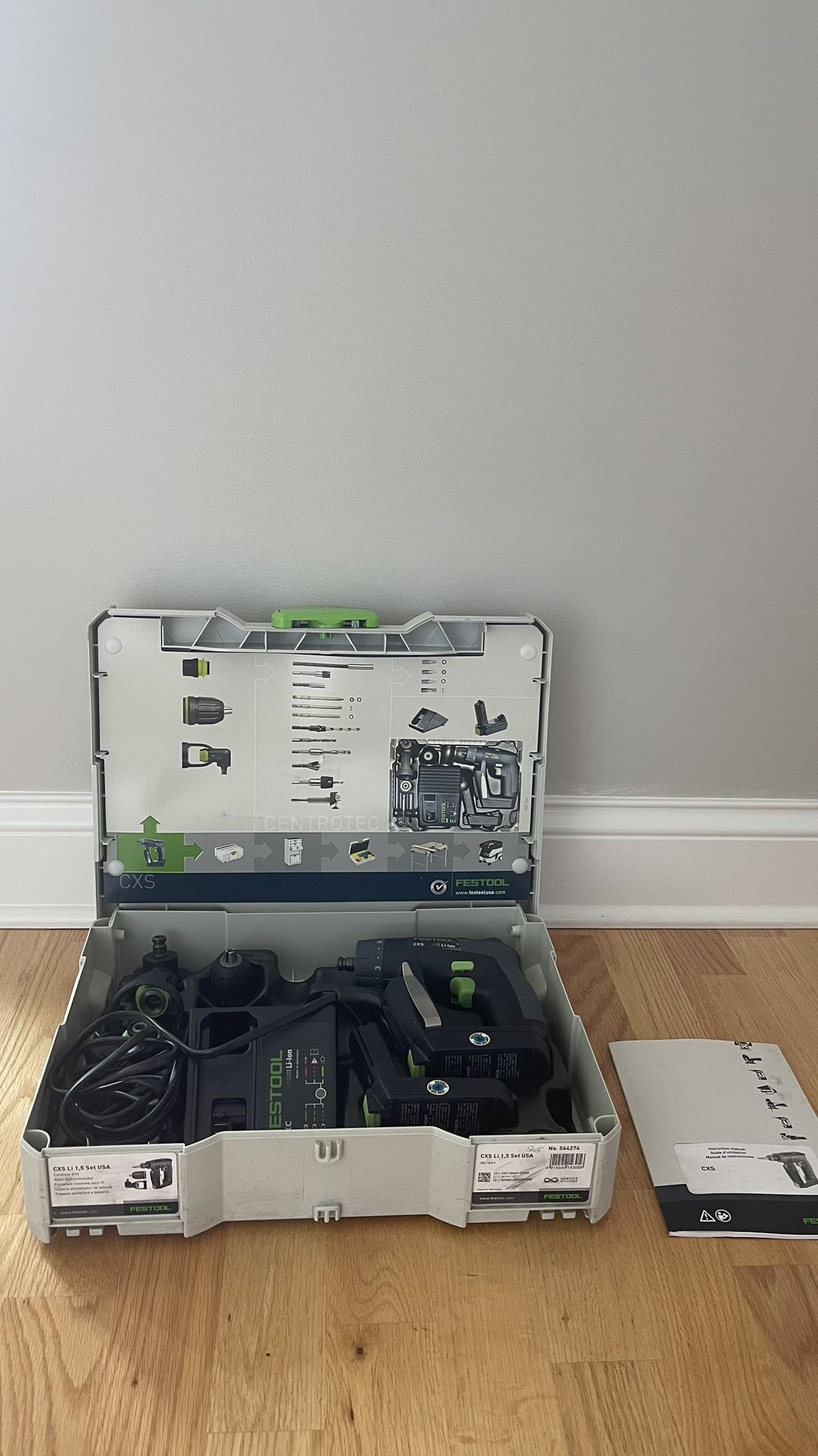Festool CXS Li 1,5 Set USA (MANUFACTORY WARRANTY UNTIL 5/29/2028)