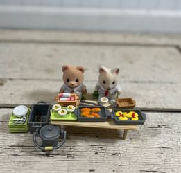 Vintage Sylvanian Families Calico Critters Lunch Set