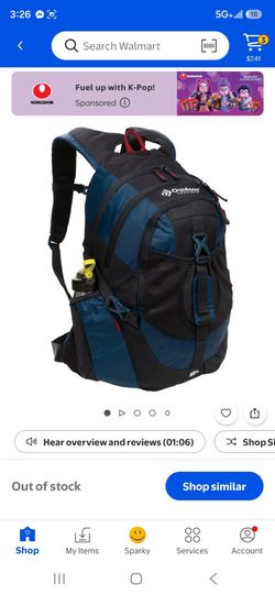 Brand new backpack with water bottle