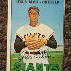 1967 Topps Jesus Alou San Francisco Giants #332 Miscut Error Baseball Card Vintage Collectible Sports MLB