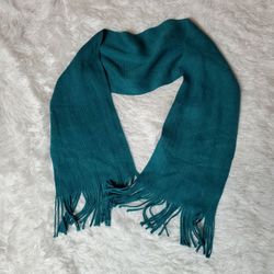 TEAL FRINGE SCARF!