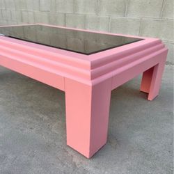 1980s Mexican Mirrored Glass Coffee Table 