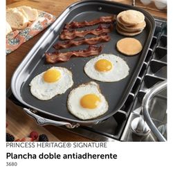 Plancha Doble Con Antiadherente 👉 princess house todo nuevo y con caja 📦
