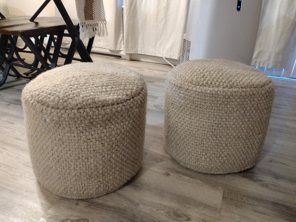 Wool Ottomans 