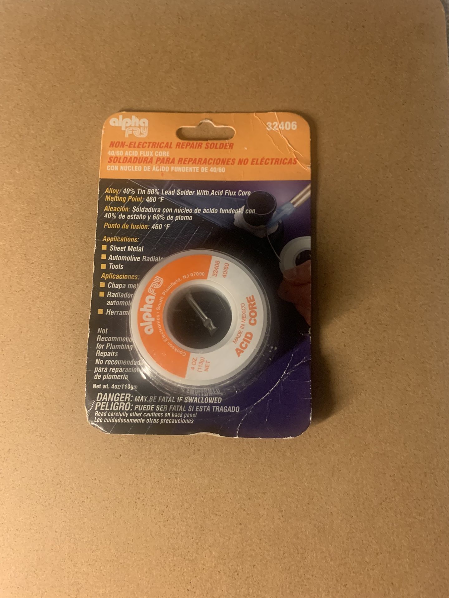 Leaded Non-Electrical Solder