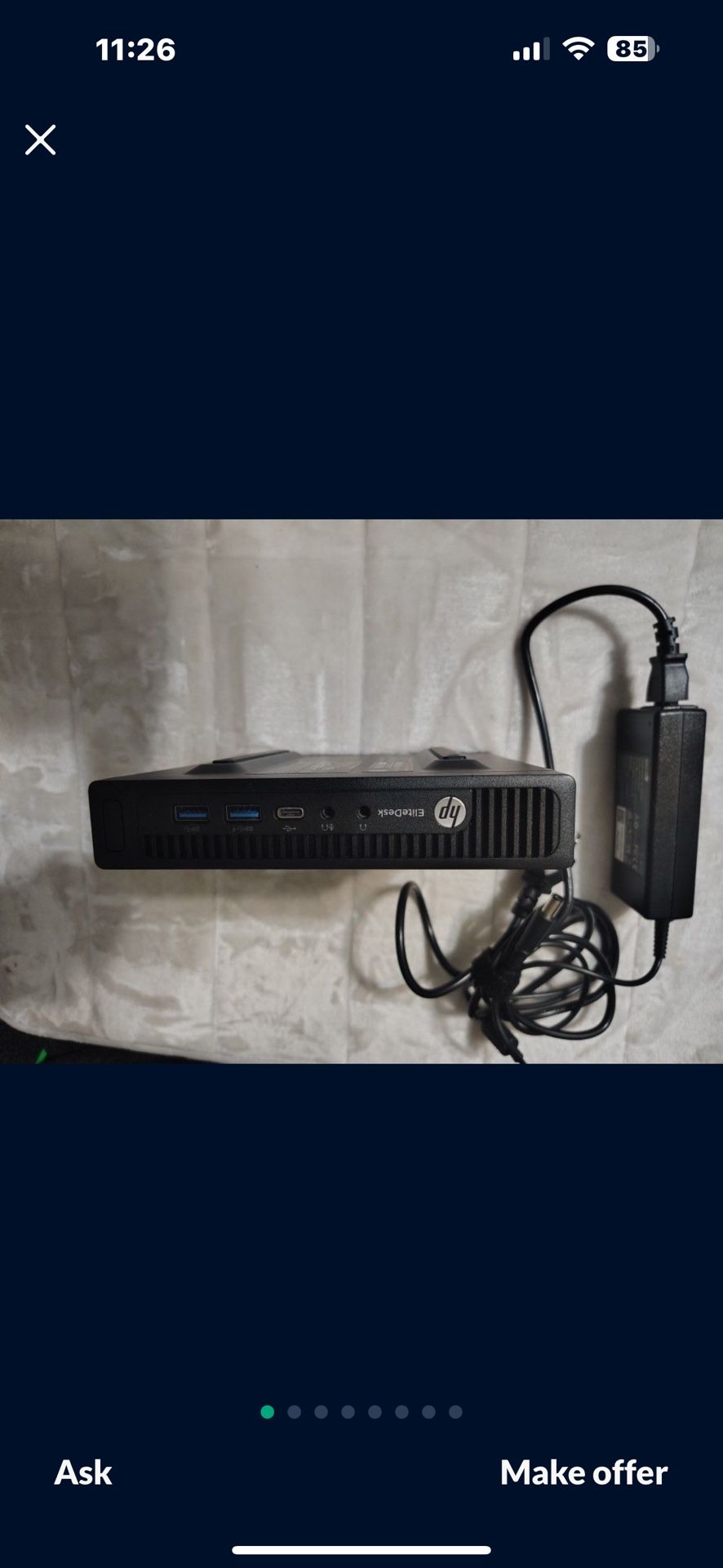 Hp Elitedesk G2 Desktop Moni Intel Core i5 8g Memory