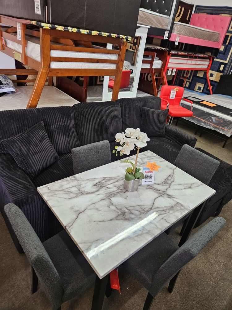 New sectional with pullobed and storage $899