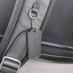 Black Leather Coach Backpack 