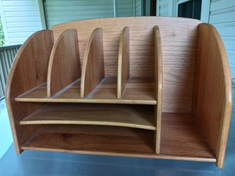 Portable Oak Organizer