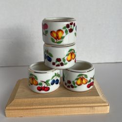 Porcelain Fruit Napkin Rings