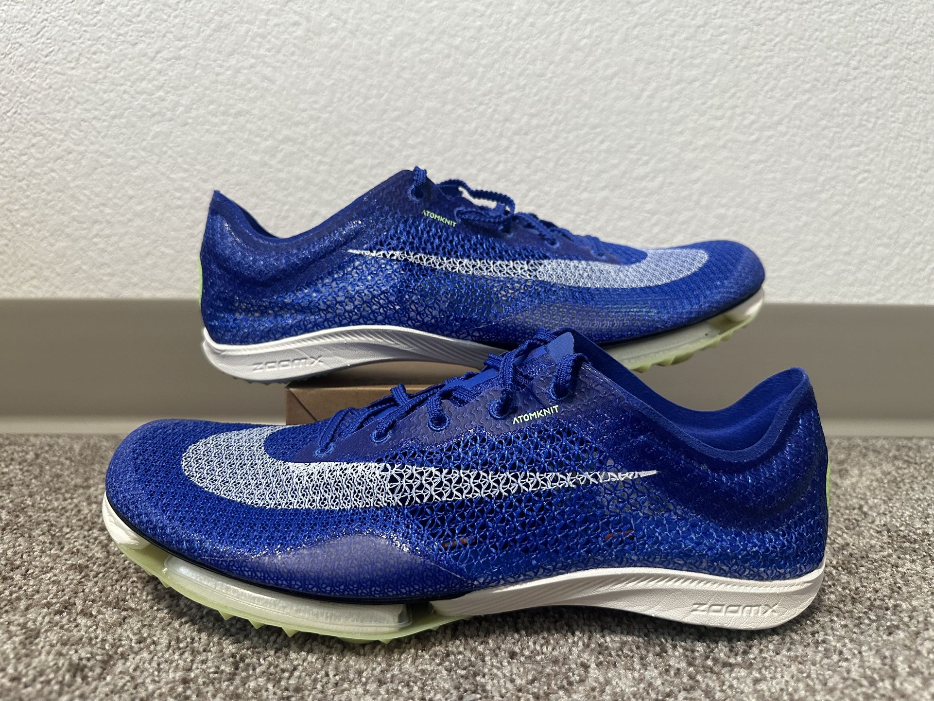 NEW men's Nike air zoom victory track and field spikes racer blue - Main Image
