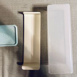 VTG Tupperware Cracker Keeper Velveeta Cheese Container Set #1696-3 #1698-7 #1697-5