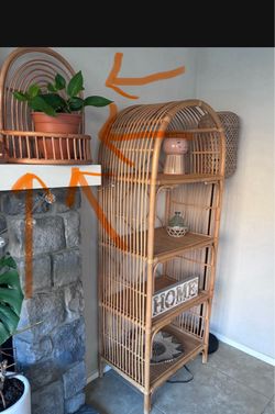 Rattan wall shelve