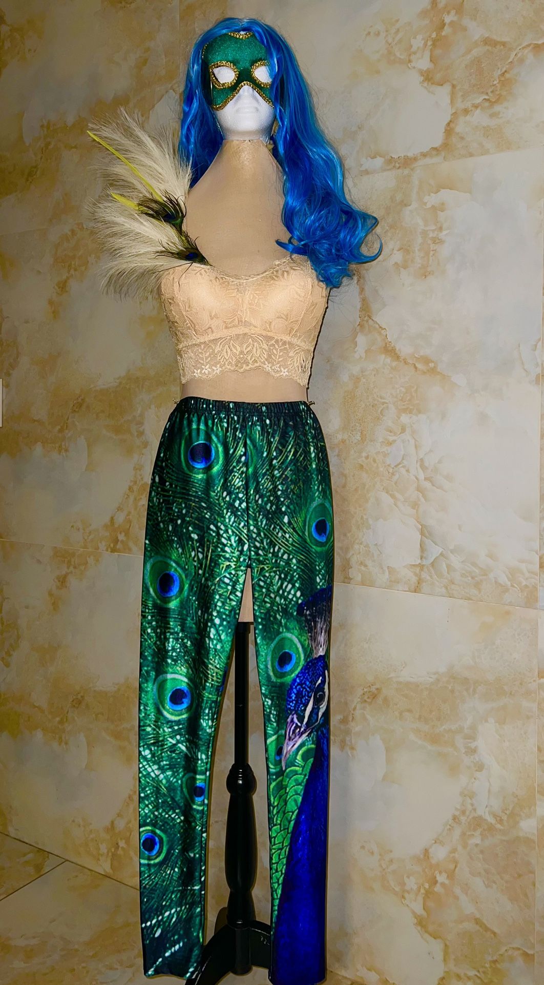 Women’s Halloween Costume Custom Made Size Small New Sexy Peacock