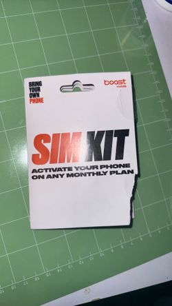 Boost Mobile Sim Kit (30Gb) data Open Box