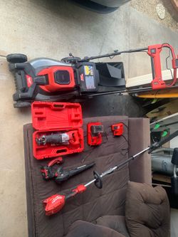 Miluakee Tools and Lawnmower