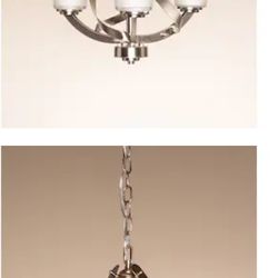 Kichler
Kichler Layla 3 -Light Brushed Nickel Frosted glass Mixed material Chandelier