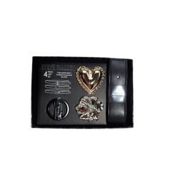 Steve Madden L/XL Reversible Black Brown Belt With 3 Interchangeable Buckles New