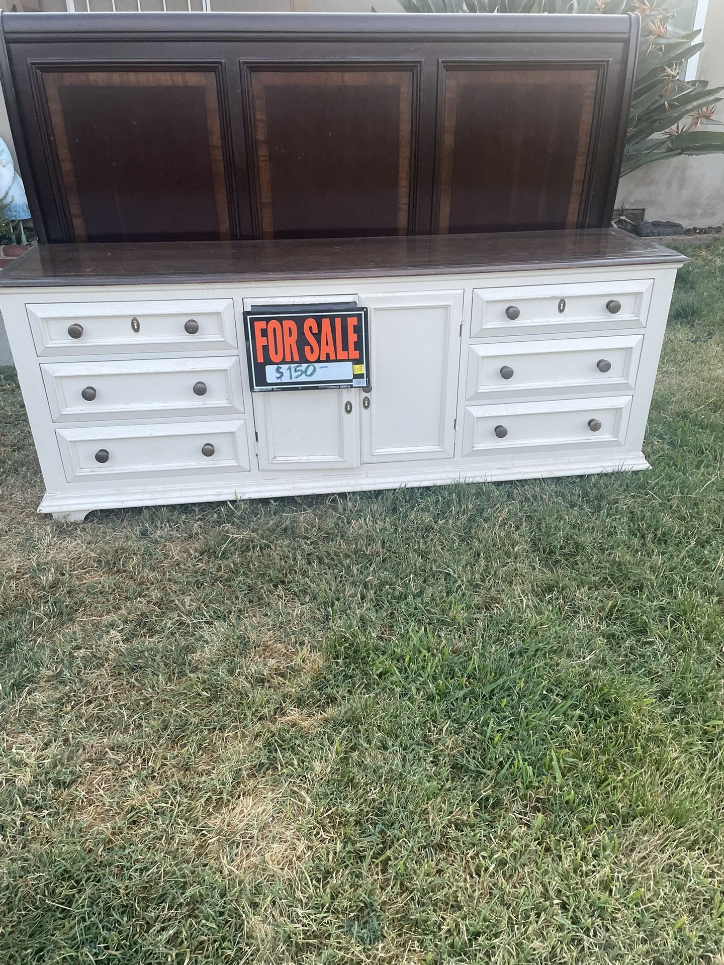 Bed frame with Headboard + dresser