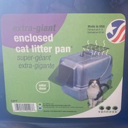 Enclosed Litter Box With Door