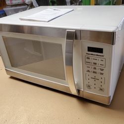 White And Silver Microwave 