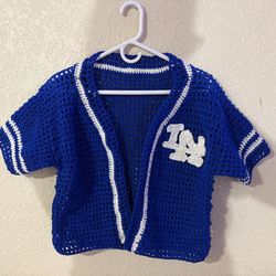 Handmade crochet dodger jersey