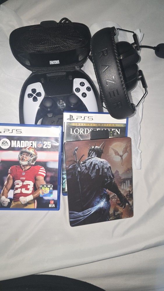 Playstation 5 Controller And Pro Headphones/games