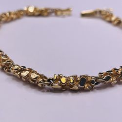 Gold Nugget Bracelet 