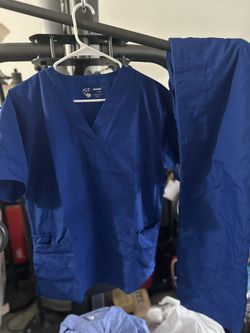 Medical Scrub Unisex V Neck Scrubs Set Medical Uniform - Women and Man Nursing Scrubs Set Top and Pants Set  Workwear Nursing Uniform Color Blue