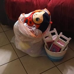 Free Clothes Size 5-7 And Stuffed Animals And Baskets 