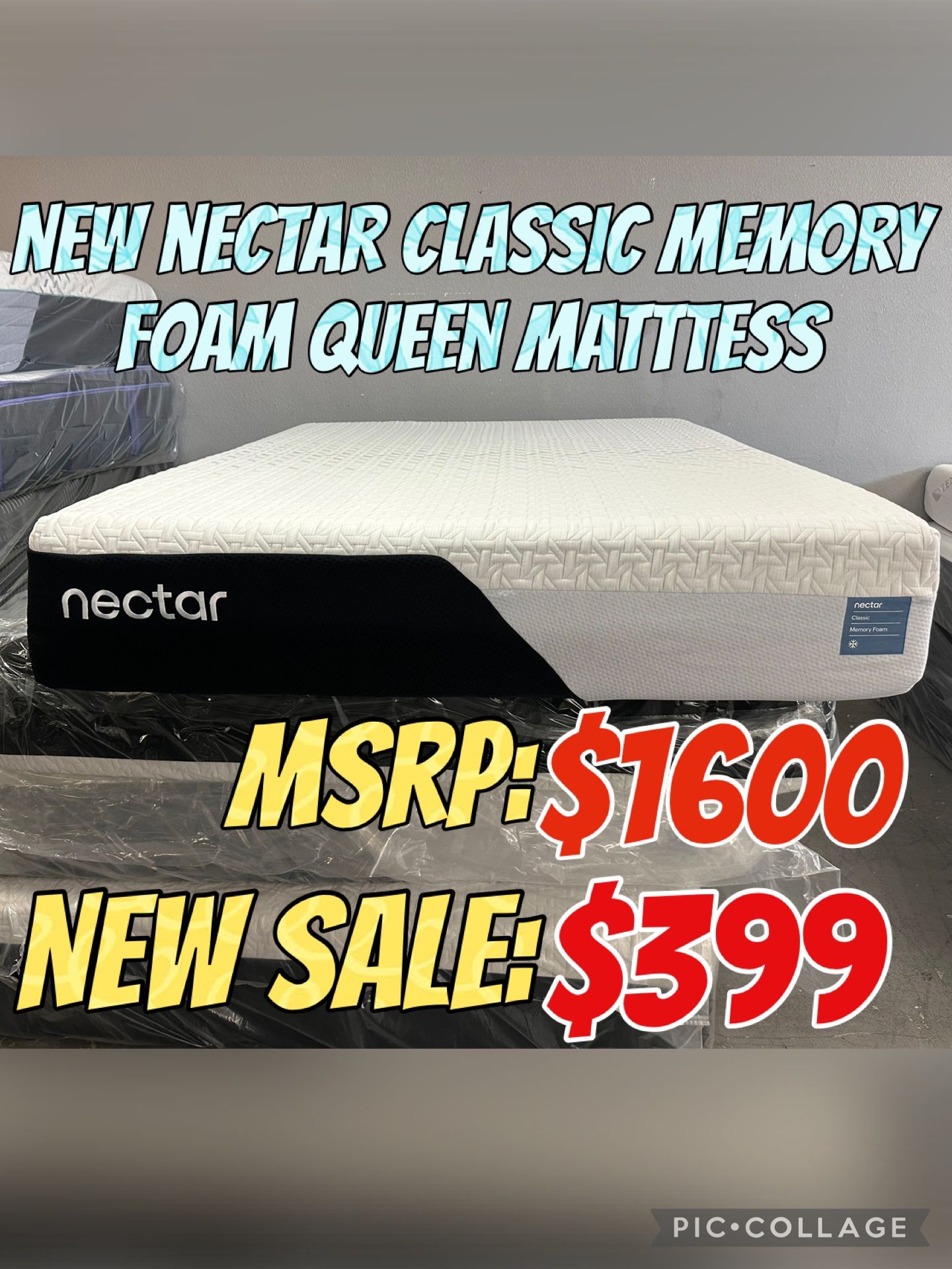 NEW NECTAR CLASSIC MEMORY FOAM QUEEN MATTRESS