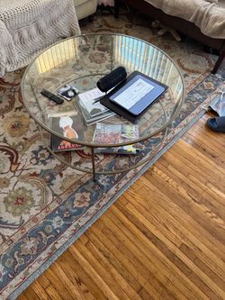 Glass coffee table
