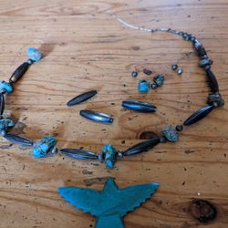 For Sale Turquoise And Silver Necklace, Needs  Cleaned And Reassembled $125 OBO 