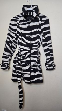 INC International Concepts Women’s Statement Zebra Print Women’s Jacket/Coat Size L