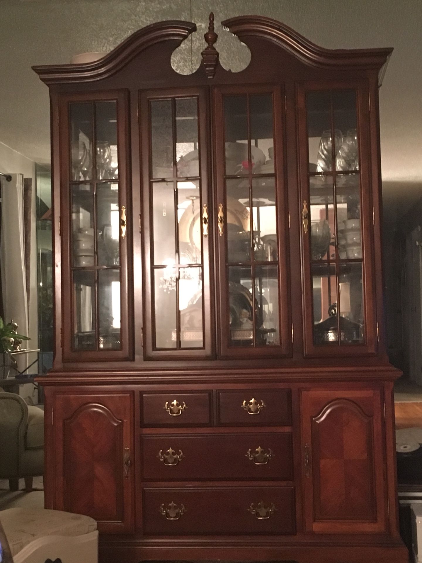 Beautiful cherry china cabinet