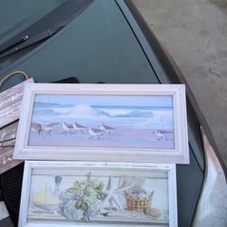 Vintage "Piper Run" Jacqueline Penney Sand Piper Birds On Beach Framed