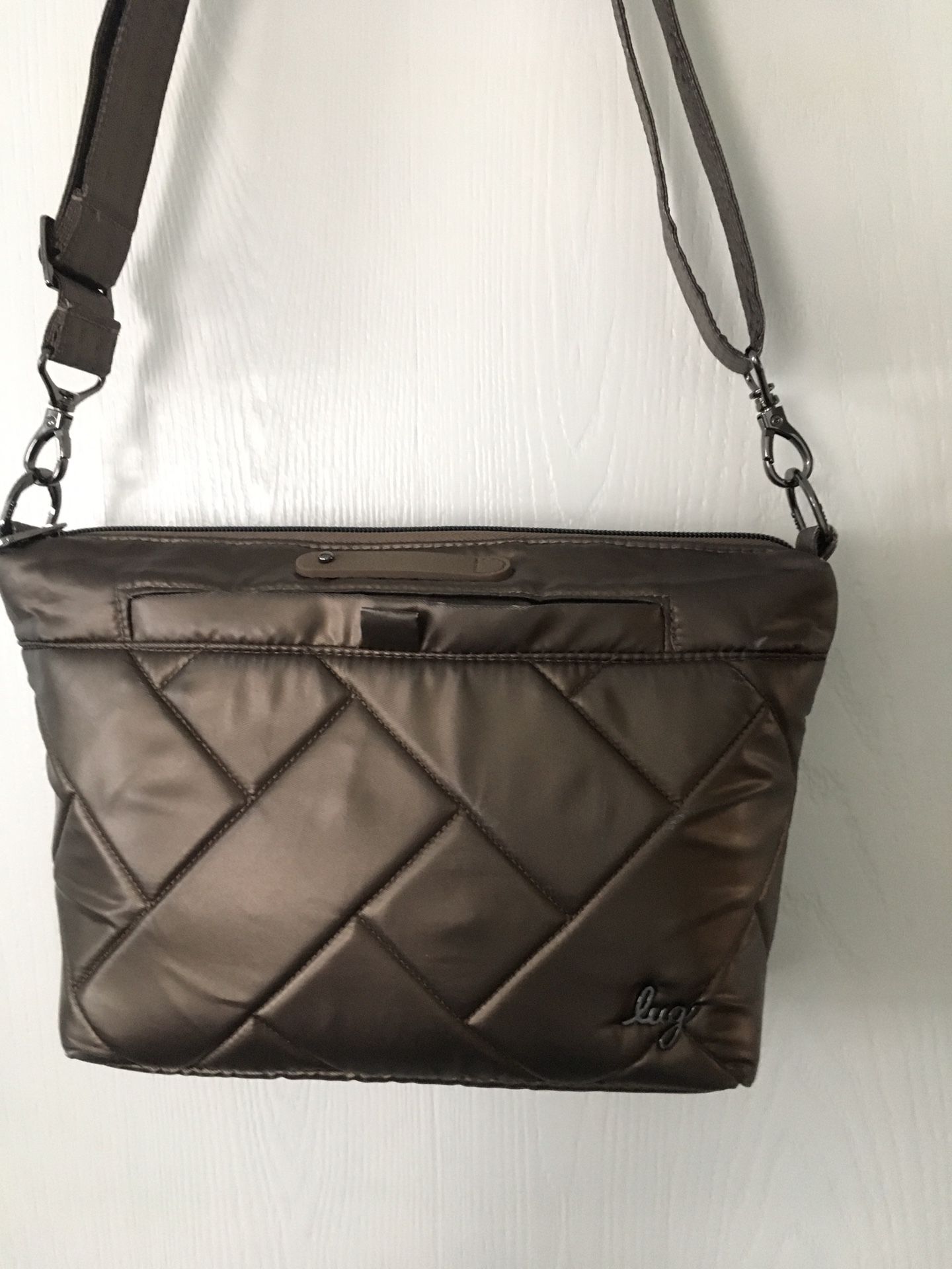 Lug Flare Metallic Walnut Handbag 