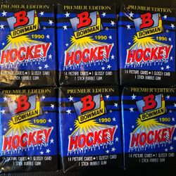 1990 Bowman Hockey Pack Lot Of 6 !
