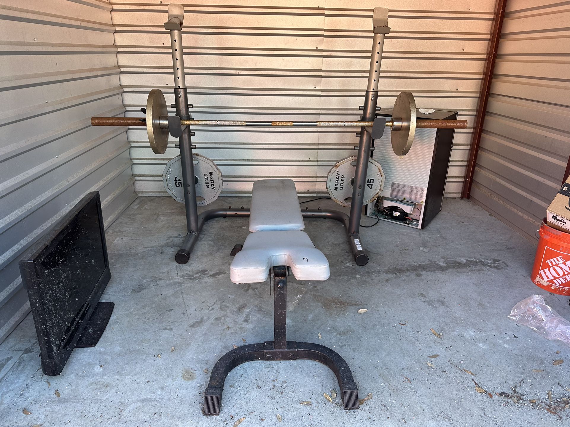 Olympic Weight Bench With Bar And Weights