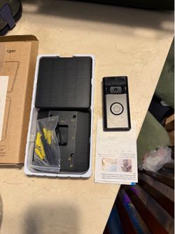 Solar Charger Compatible with eufy/Ring/Most Video Doorbells (USB-C Port), Waterproof Continuously Solar Panel, Adjustable Panel, Not for Micro USB or