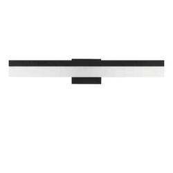 Hampton Bay Eldridge 24 in. Matte Black 1-Light LED Bathroom Vanity Light Bar