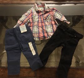 Boys skinny jeans and top size 12 months