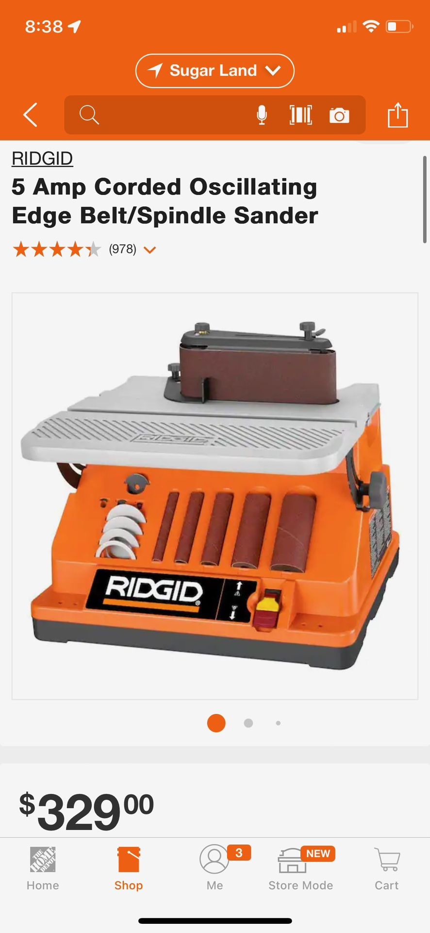Ridgid Edge Belt/Spindle sander