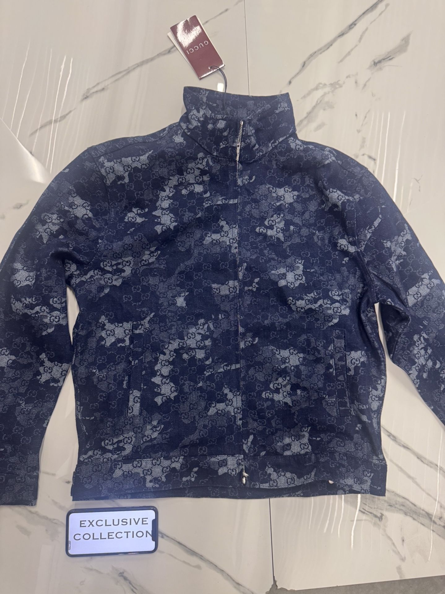 Gucci Camo Blue Denim Jacket
