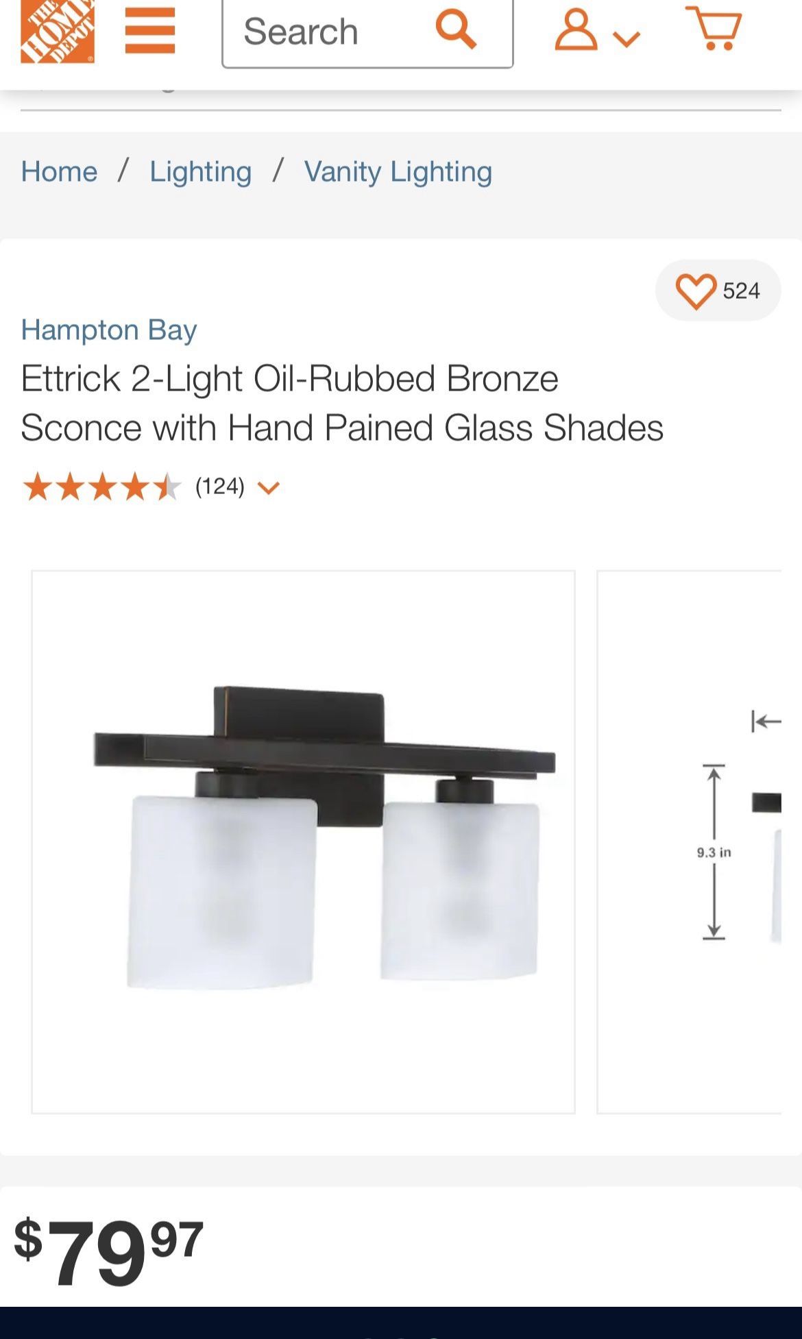 Oil Rubbed Bronze Wall Sconce