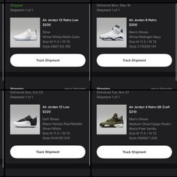 Retro Jordans 4, 6, 12