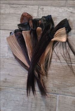 Brand New 20 pc Variety Pack real hair clip extensions $60