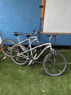 Two Schwinn High Timber Mountain Bikes