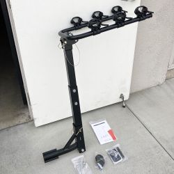 New in Box $65 Tilt Folding 3-Bike Hitch Mount Rack Bicycle Carrier for 2” Hitch w/ Straps 110 lbs Max 
