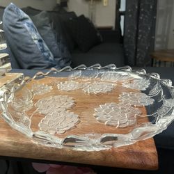 Serving Flower plate (glass)